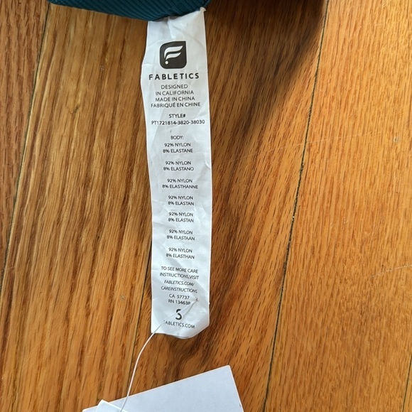 Fabletics Women’s Blue/Green (Teal) Athletic Ishani Tight Legging Sz S (NWD) - Picture 4 of 10